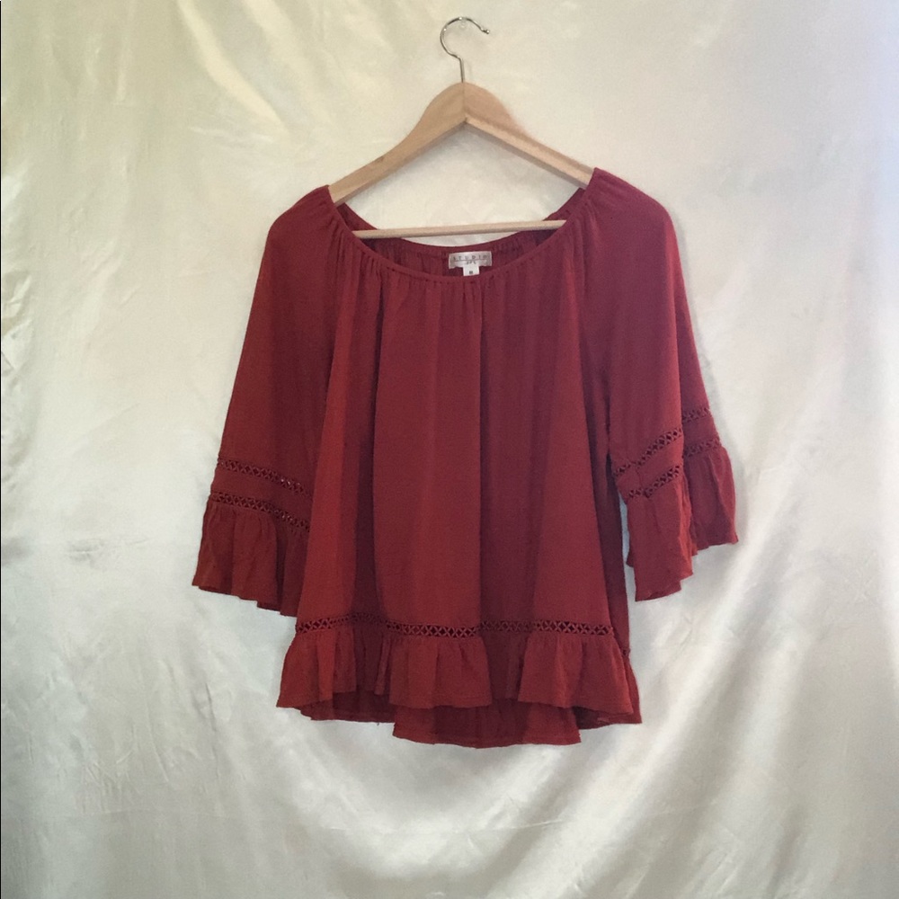 Studio JPR burnt orange boho top